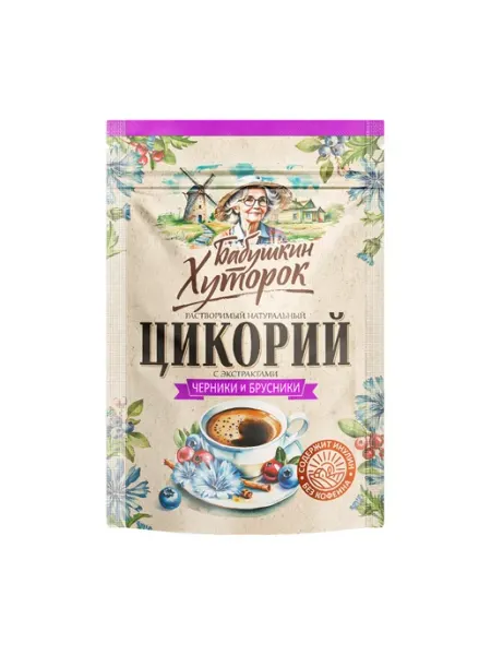 ВОКРУГ СВЕТА КК Цикорий растворимый Черника и Брусника, 100 г, 3 шт