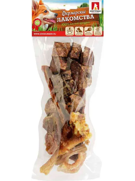 Лакомство для собак фермерское Зоогурман Мясной микс, 100г