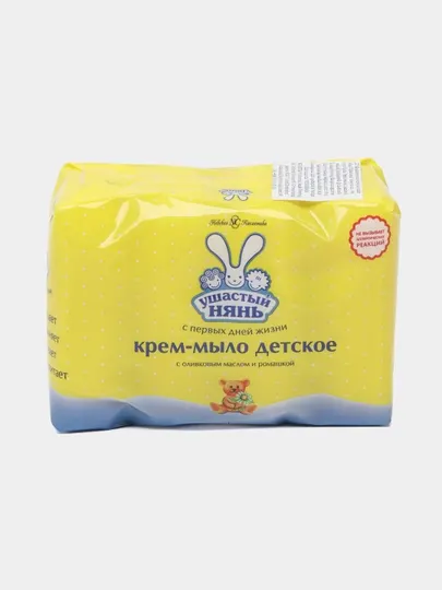 Детское крем-мыло "Ушастый нянь" с оливковым маслом и ромашкой, 100 г