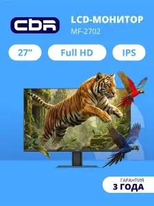 CBR 27" Монитор безрамочный, IPS, FHD 1920x1080, 100Гц, Динамики 2*3W (LCD-MF2702-OPC), IPS, 1920x1080, 100 Гц, черно-серый, черный матовый