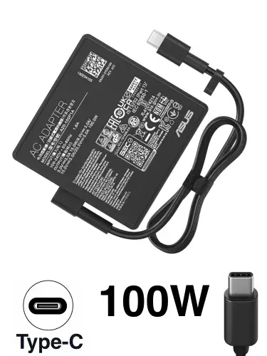 Зарядное устройство для ноутбука Asus, Zephyrus G14 AniMe Matrix GA401QC-K2142T, 20V - 5A, (Штекер: Type-C) 100 Вт Квадратный