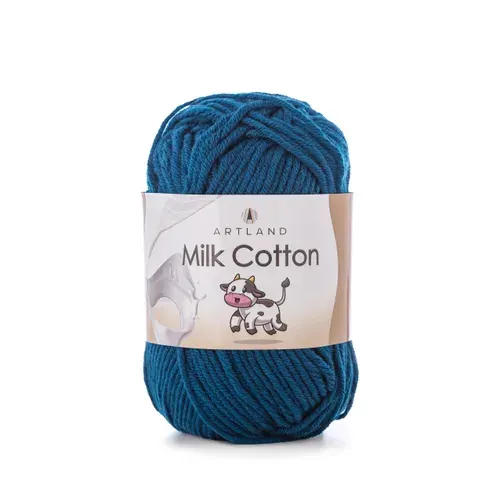 Пряжа для вязания Milk Cotton Artland 4 мотка (100 м, 50 гр), цвет 60 джинс