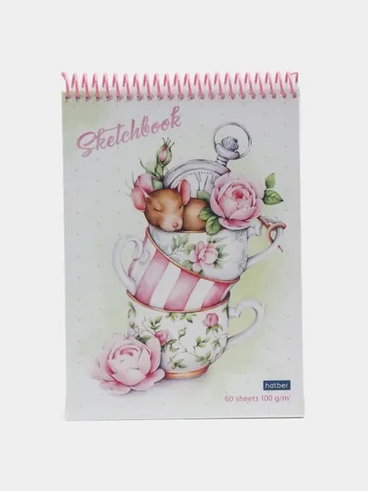 Блокнот SketchBook, 60 л, А5, 100г/кв, "Нежная акварель", 60Б5Aпс_22399