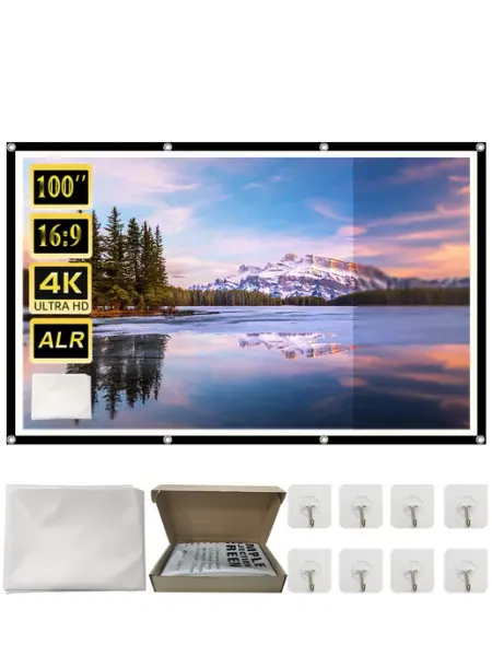 GAINVANE 100" ALR Антибликовый Экран для Проектора с Черной Рамкой