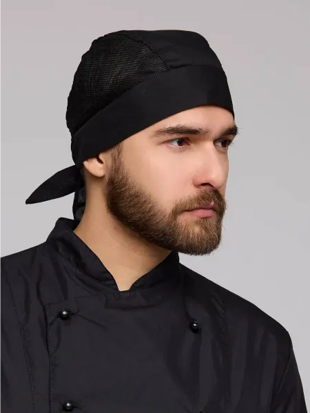CHEF & CLINICER Колпак поварской бандана повара с сеткой