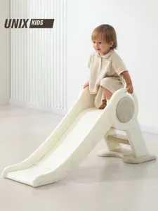 Горка детская для катания со спуском 100 см UNIX Kids Baby Small / Малыш из пластика, для улицы и дома, для пластиковых манежей, бежевый