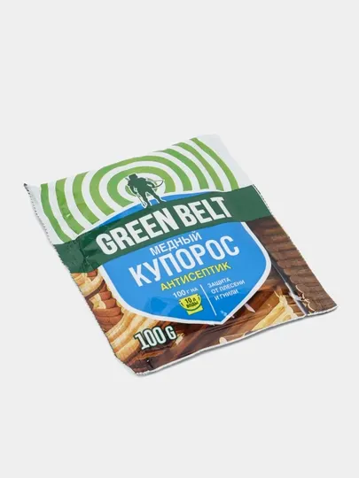 Медный купорос Green Belt, антисептик защита от плесини и гнили, 100 г