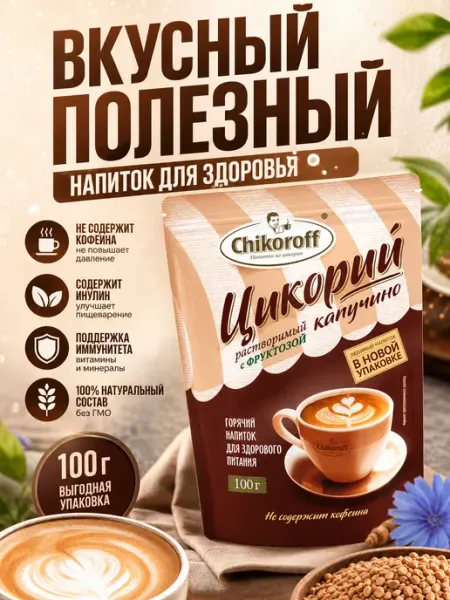 Chikoroff Цикорий Чикорофф Капучино с фруктозой 100г