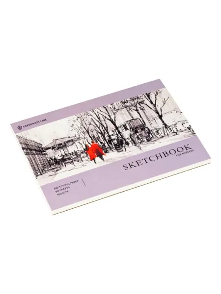 Скетчбук для маркеров 60л., А5 Greenwich Line "City walk", на склейке, 100г/м2 SkBM_45778