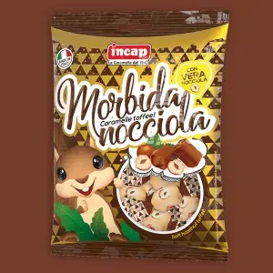 Конфеты Тоффи Фундук 100 г Toffee Nocciola, Incap (PopArt) Венето, Италия, Без Глютена