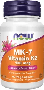 Биологически активная добавка к пище МК-7 Витамин К-2, NOW MK-7 Vitamin K-2 100 мкг, поддержание здоровья костей