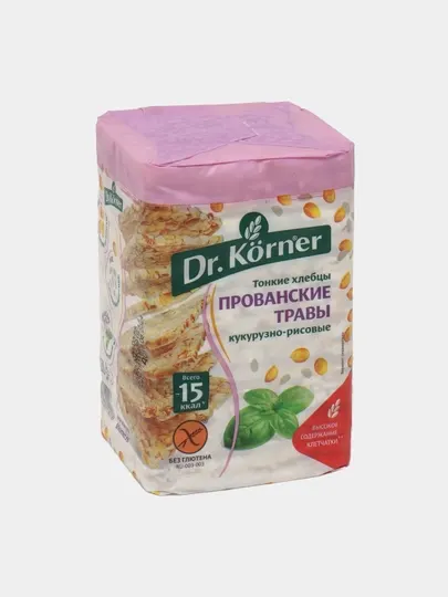 Хлебцы Dr.Korner Кукурузно-рисовые с прованскими травами, 100г