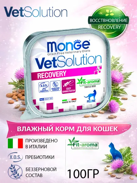 MONGE Влажный восстановительный корм для кошек после операции 100г…