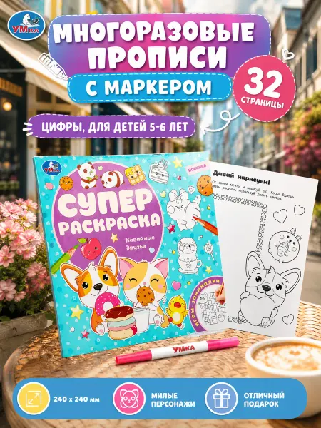 Умка Раскраска Кавайные друзья