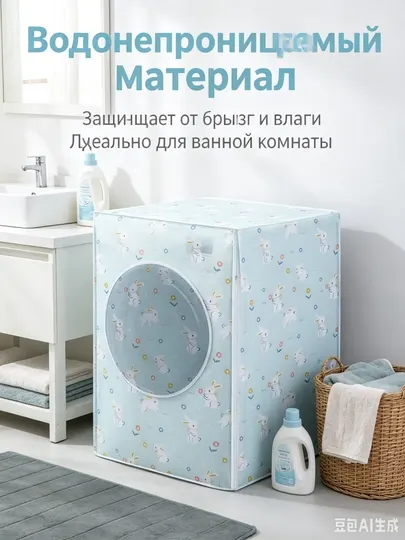 Защитный чехол для стиральной машины - PEVA 100%, 58 × 62 × 85 см