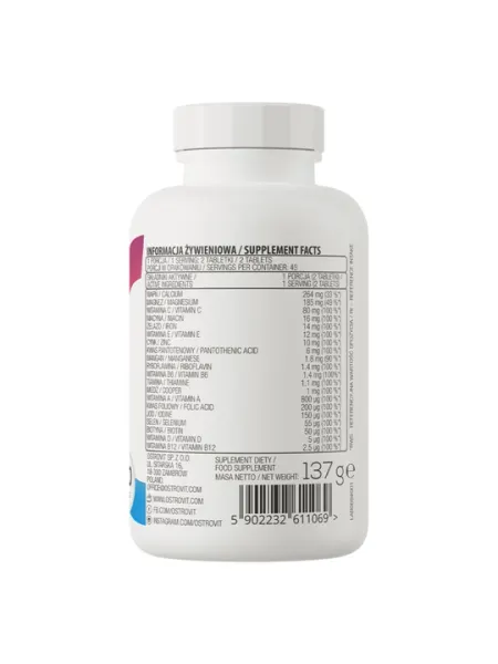 Комплекс витаминов и минералов OstroVit 100% Vit&Min, 90 таблеток