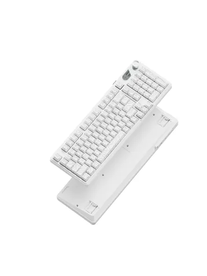 Клавиатура V102 Ultra WHITE CONTOUR TRI-MODE, 100%, RGB, Bluetooth / USB-C
