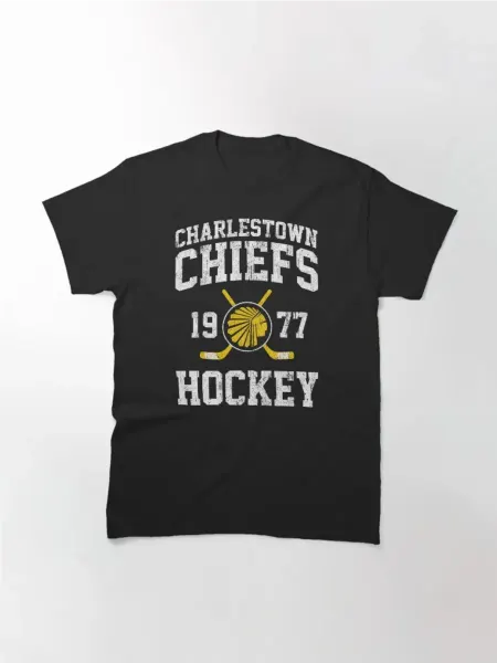 Футболка 100% хлопок хоккей Charlestown Chiefs винтаж