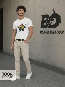Футболка Black Dragon 100% хлопок с принтом Миньоны
