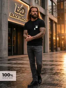 Футболка Black Dragon 100% хлопок с принтом Пандочки