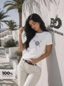 Футболка Black Dragon 100% хлопок с принтом Пушинка счаться