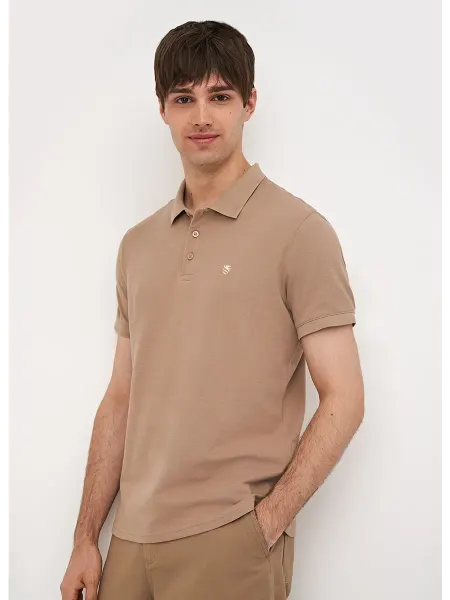 FUNDAY Поло Slim Fit бежевая из 100% хлопка