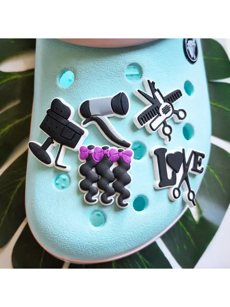 Fun_Jibz Джибитс фен парикмахер фен женские на Crocs