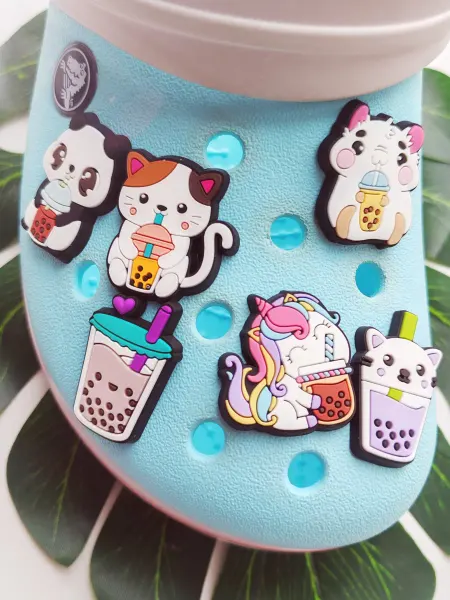 Fun_Jibz Джибитсы милые животные панда котик единорожик на Crocs