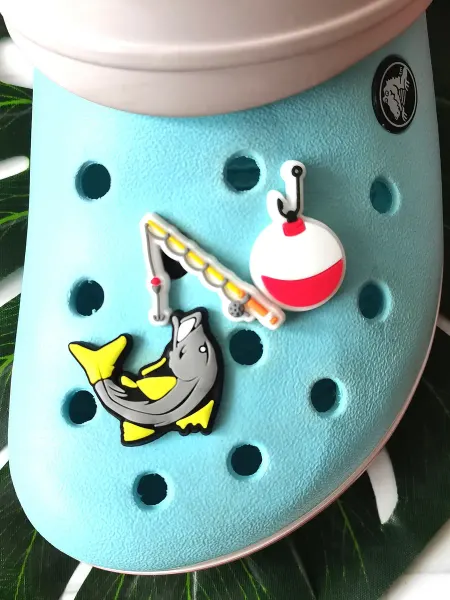 Fun_Jibz Джибитсы на crocs крутые мужские рыбалка удочка