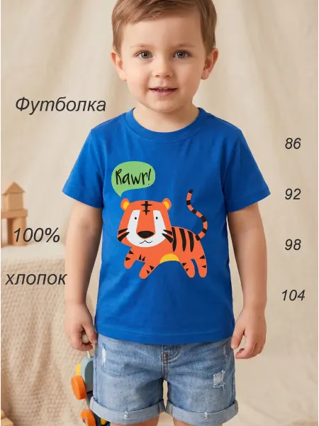 Sladikmladik Футболка 100% хлопок детская в садик, летняя