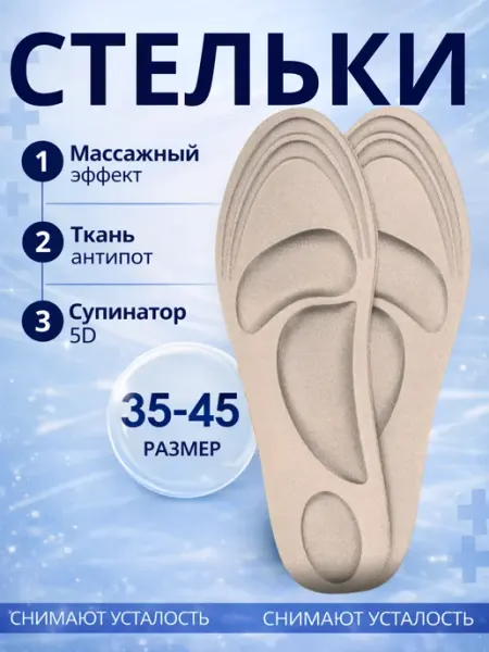 СтелькиПро Стельки для обуви и кроссовок анатомические мужские женские