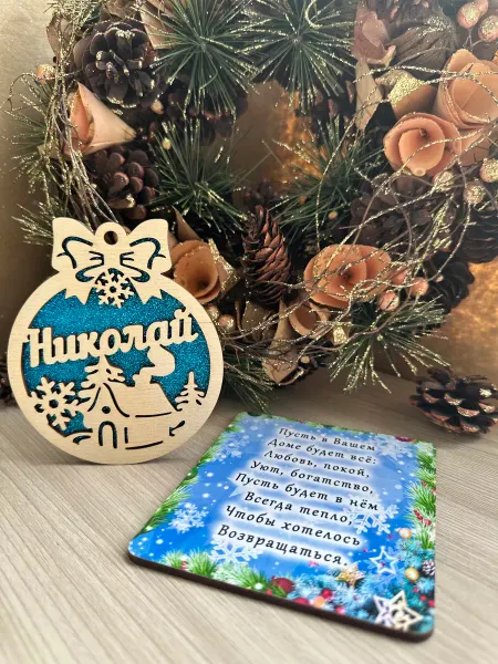 Новогоднее настроение Елочное украшение Николай