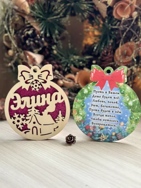 Новогоднее настроение Елочное украшение Элина