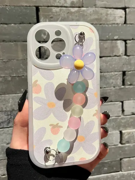 Чехол О'кейси, защита камеры, для iPhone 15 Pro Max, с держателем-кольцом, белый/сиреневый/розовый