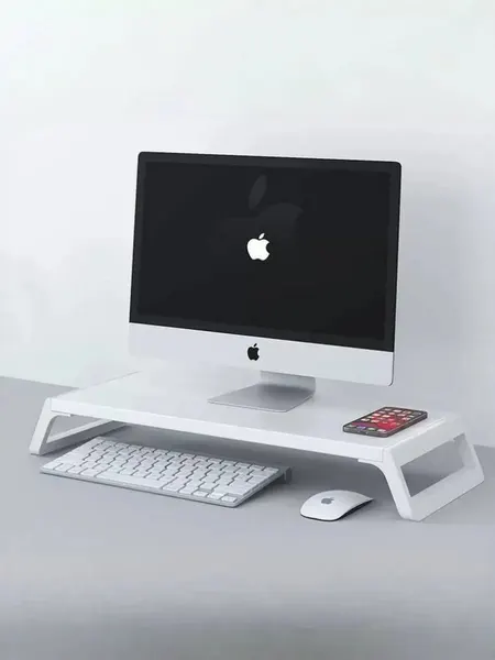Подставка для монитора, с USB-хаб, белая, 4 порт, высота 7.5 см