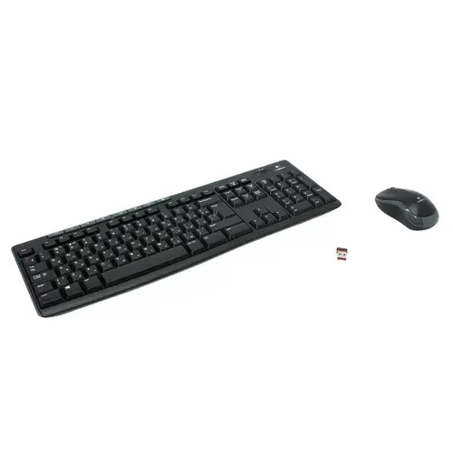 Клавиатура и мышь беспроводные LOGITECH 1000 dpi, 104клавиши, черный 511449-4027