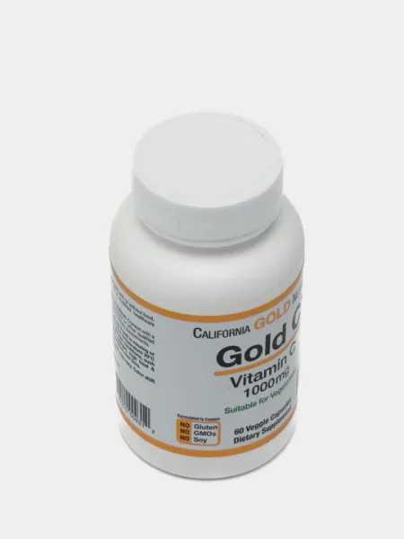 Витамин С California Gold Nutrition Gold C, 1000 мг, 60 капсул