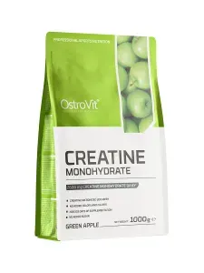 Ostrovit, Creatine Monohydrate, Креатин моногидрат со вкусом Зеленого яблока, порошок 1000г / Спортивное питание, для набора мышечной массы, для тренировок