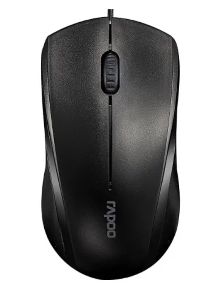 Проводная компьютерная мышь Rapoo N1200 – USB, 1000 DPI, эргономичный дизайн