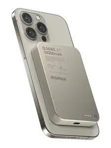 Магнитный повербанк Momax Q. Mag X1 10000 mAh (Gen 2) - титан