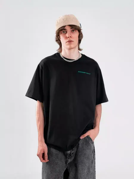 CONCEPT.CULT Футболка оверсайз с принтом y2k sk8 винтаж