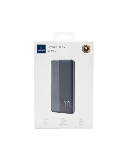 Внешний аккумулятор WiWU Essen Power Bank емкостью 10000 мАч в черном цвете