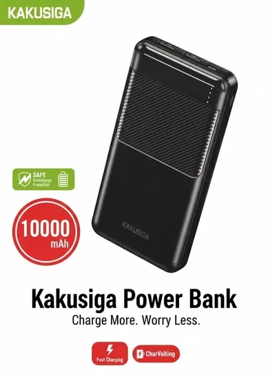 Внешний аккумулятор KAKUSIGA 10000 мА·ч быстрая зарядка