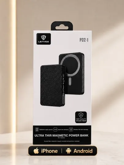 Беспроводной магнитный POWERBANK для телефона, Lenyes P32-1 MagSafe, 10000 мАч