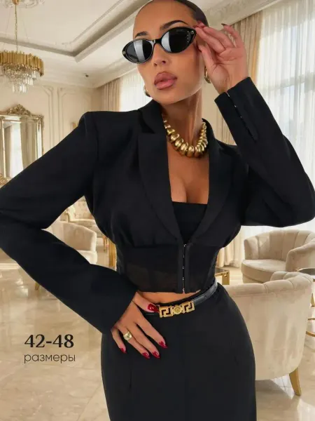 UNDRESSCODE Пиджак корсетный укороченный приталенный на крючках