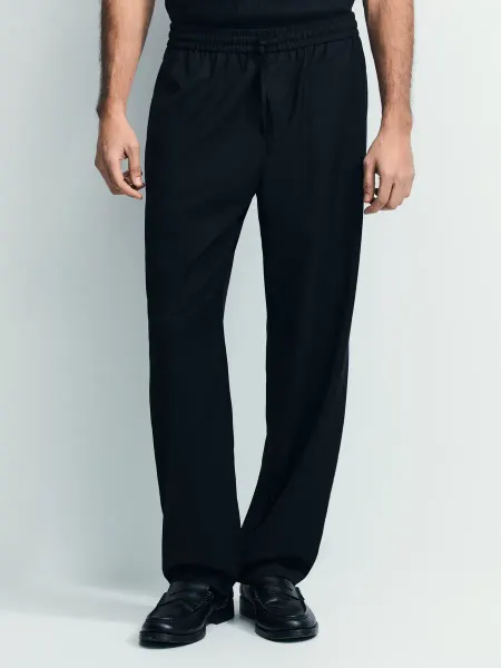 ZARINA Брюки прямые спортивные на завязках