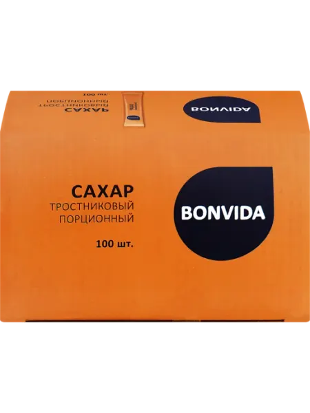 Сахар тростниковый BONVIDA кристаллический, 100х5г