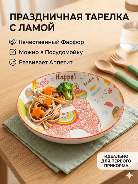 Детская тарелка глубокая для прикорма