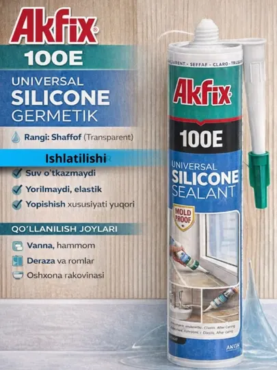 Силиконовый герметик Akfix 100E (прозрачный)