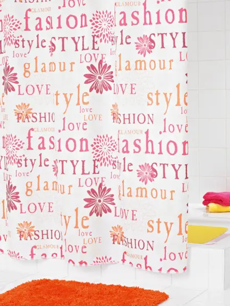 Ridder Штора для ванных комнат Glamour красный 180*200